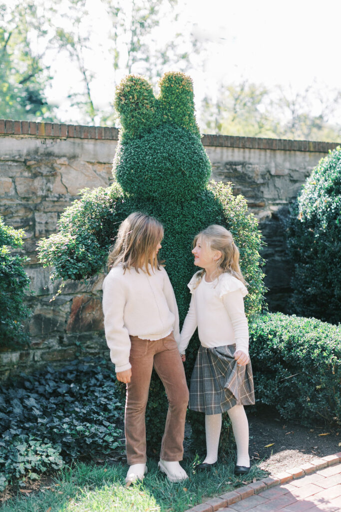 Bunny topiary at Conestoga House and Gardens