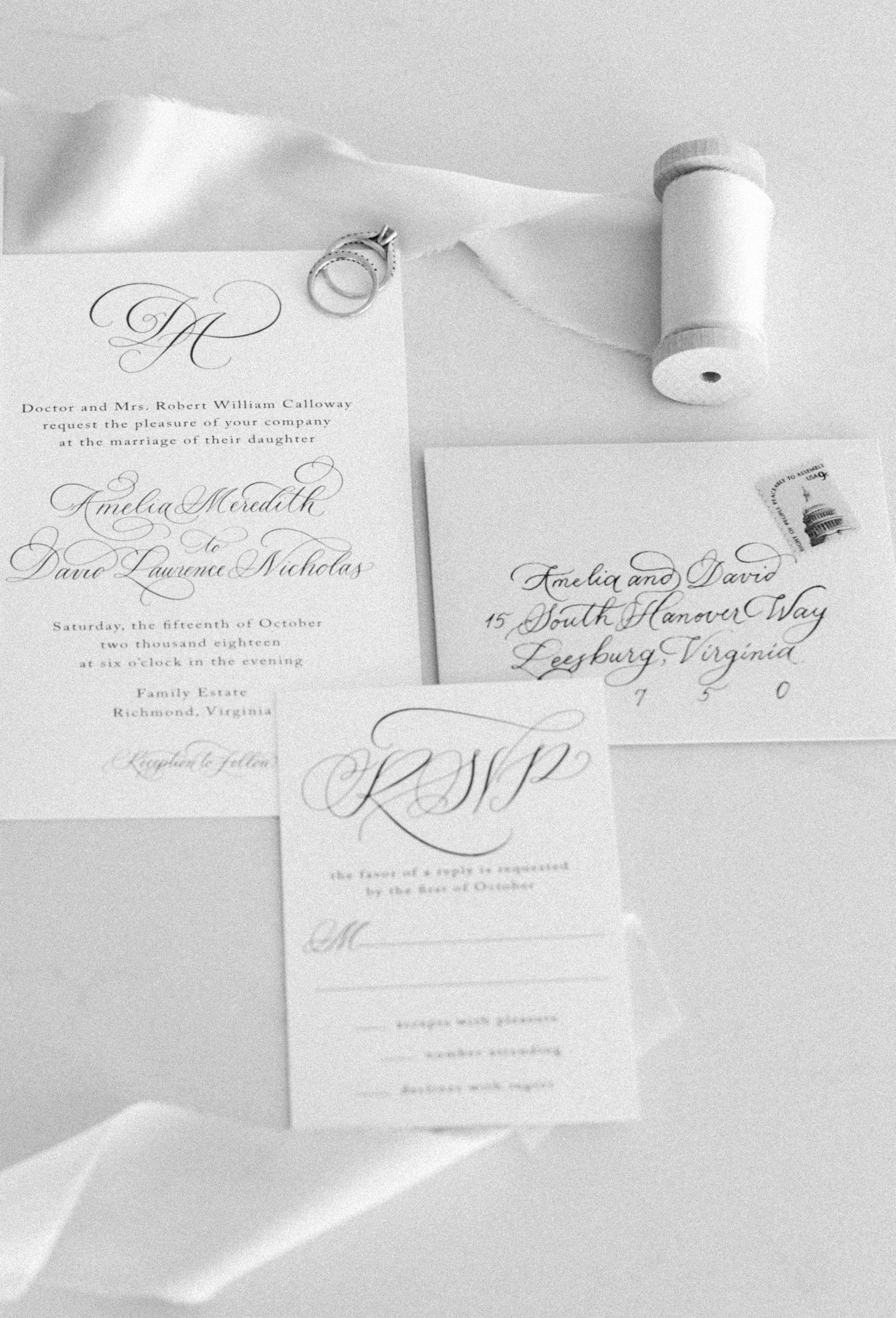 Invitation Suite, Blush Ribbon, Silk Ribbon, Ribbon Spool, Fine Art Wedding Details, Wedding Details, Elegant Invitation, Classic Wedding Invitation