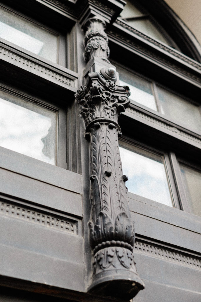 Elegant Architectural Detail on terrace in Brooklyn Heights