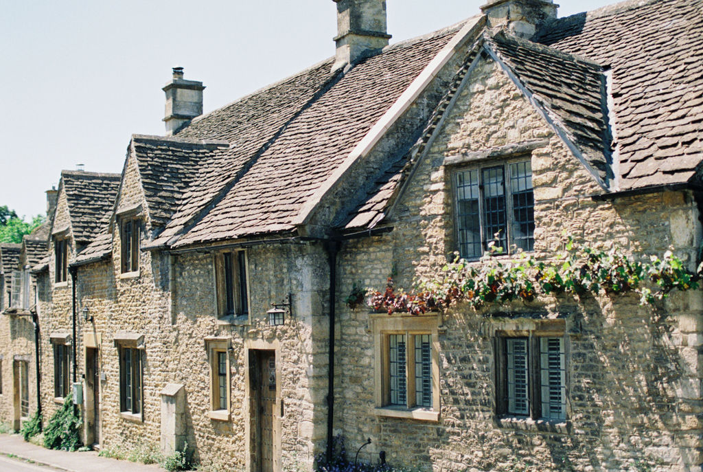 A row of homes in the village of Castle Combe, in England
