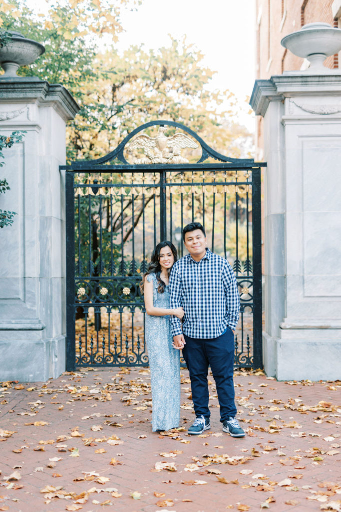 Old City Philly in fall engagement session